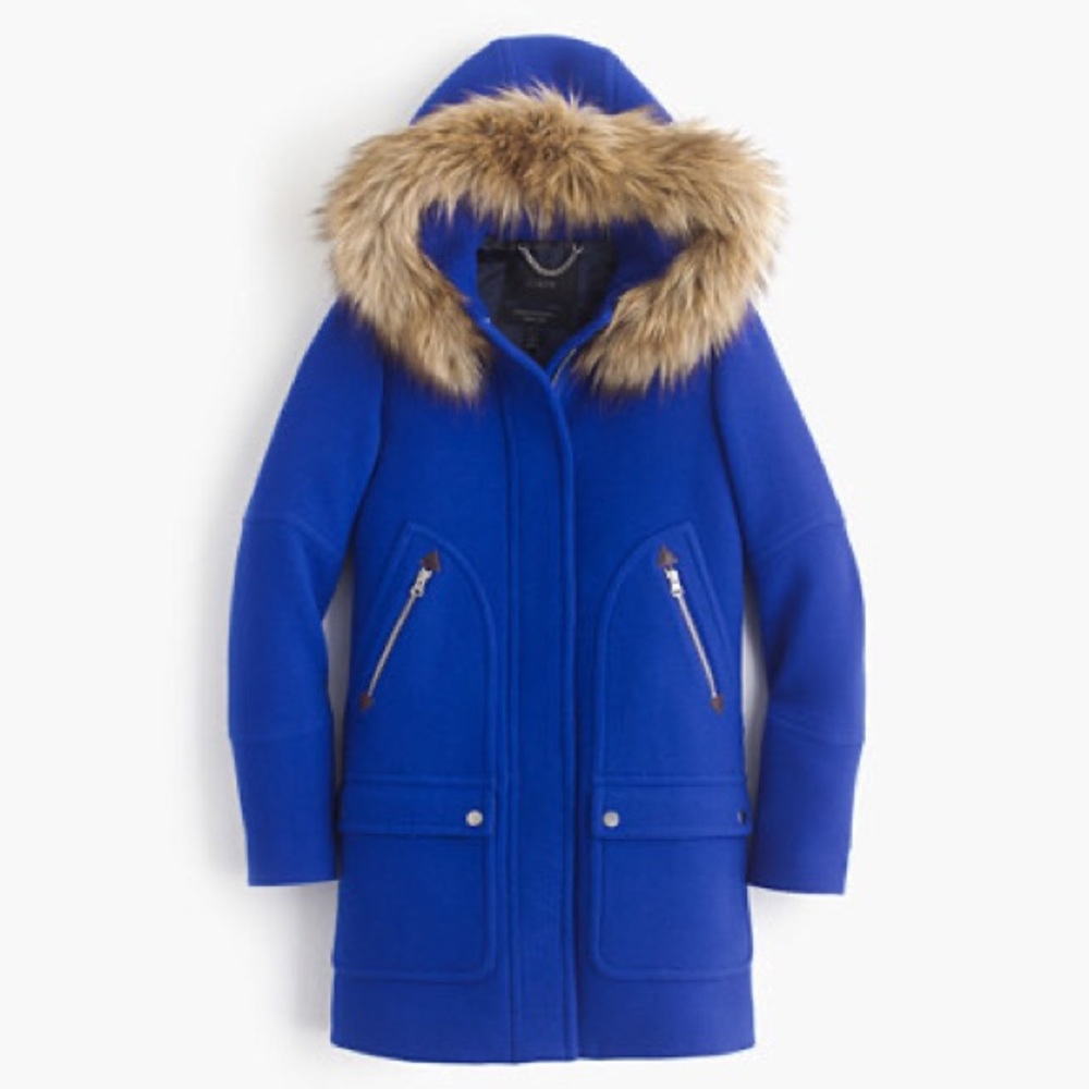 J Crew Brunswick Blue Chateau Parka 2